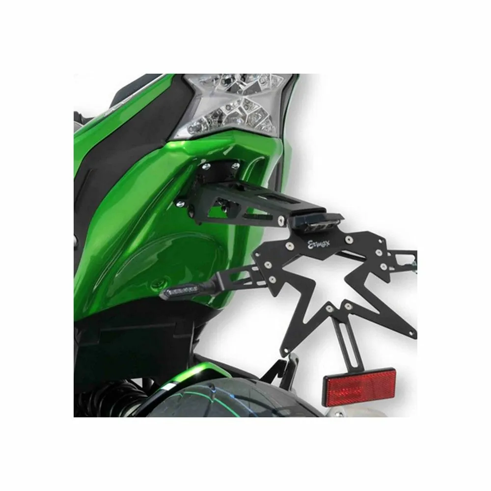 ermax kawasaki Z900 2017 2019 support de plaque ALU noir SUP10 + platine de fixation