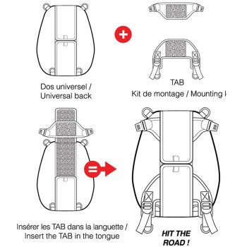 BAGSTER TAB MAGNETIC universal motorcycle tank bag holder fitting - XAC220