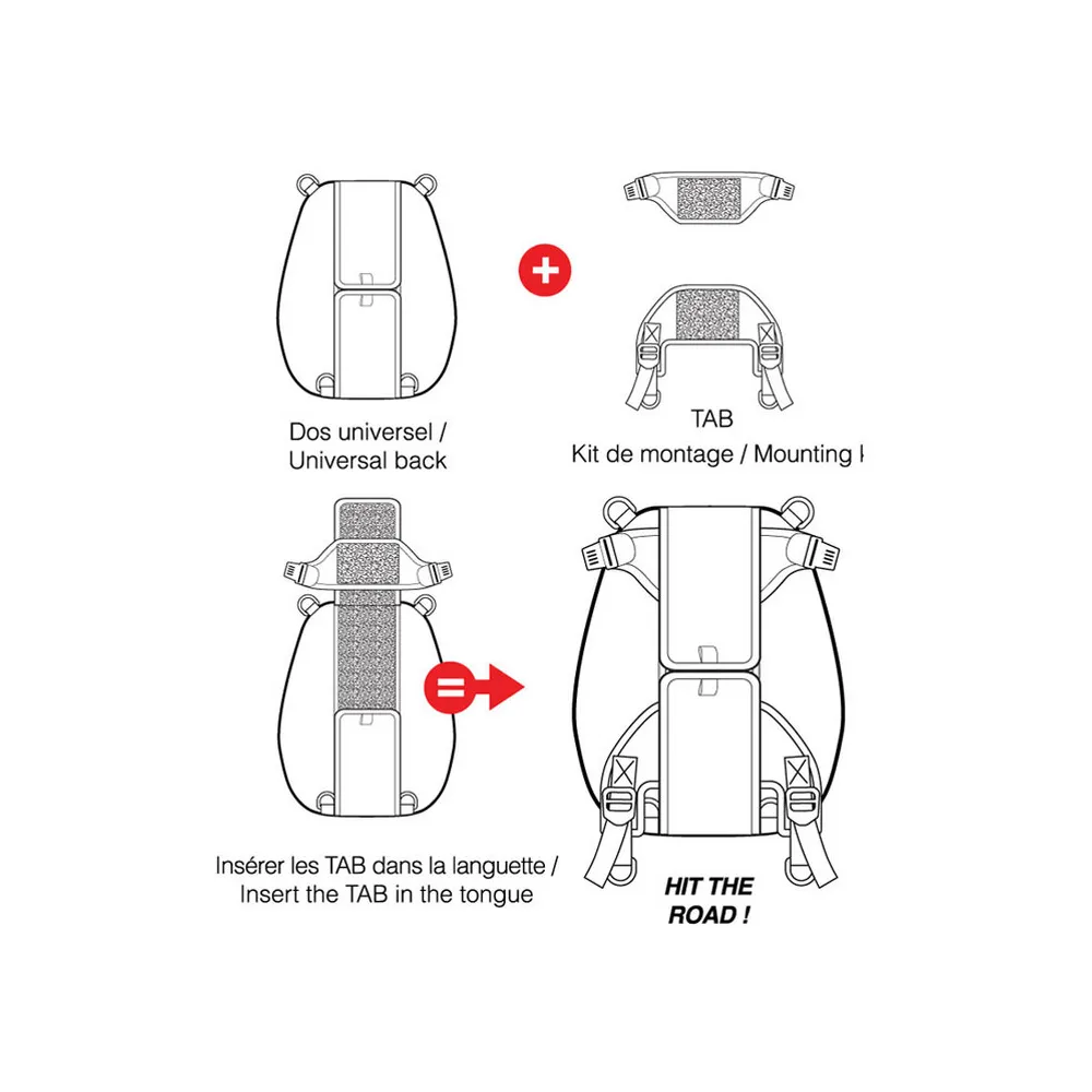 BAGSTER base universelle TAB MAGNETIQUE pour fixation sacoche réservoir moto - XAC220