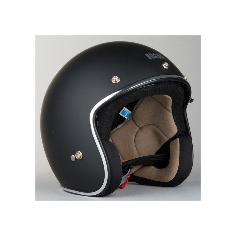 IXS casque jet vintage moto scooter HX77 noir mat