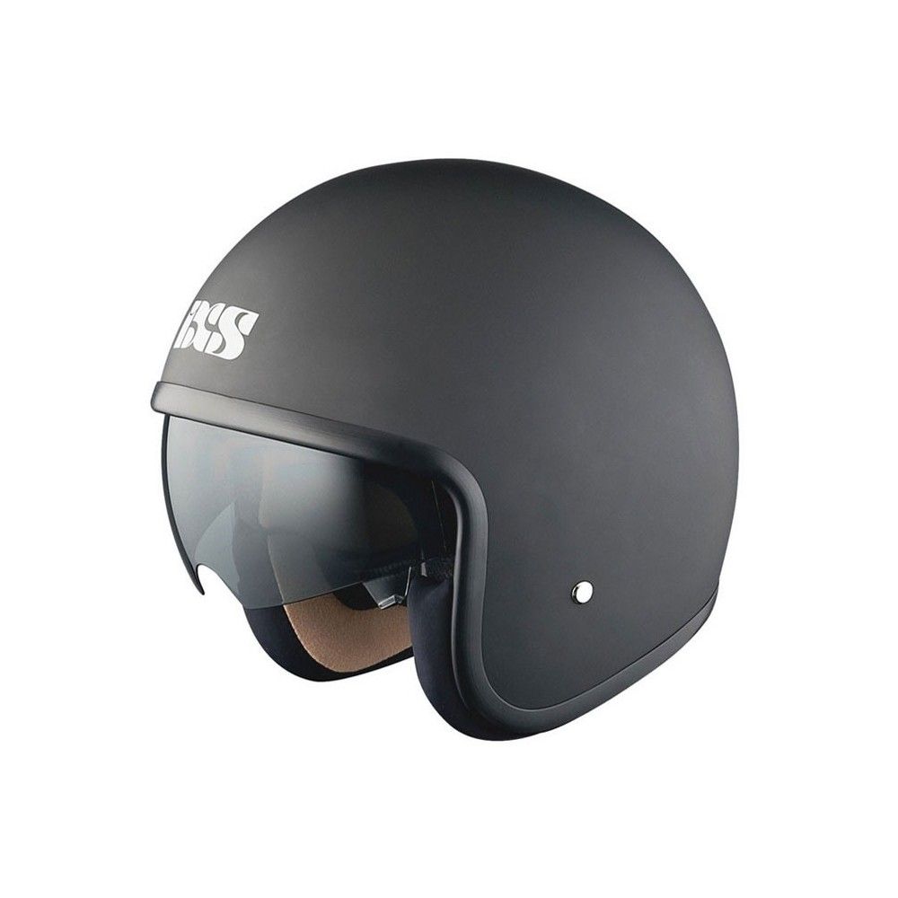 IXS casque jet vintage moto scooter HX77 noir mat