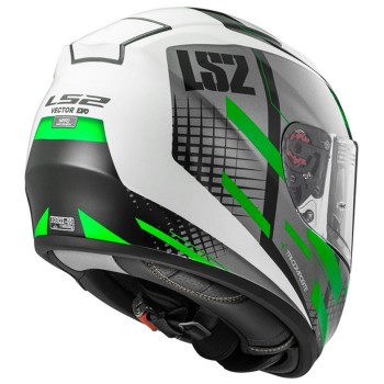 LS2 FF397 TITAN FIBER integral helmet gloss white green