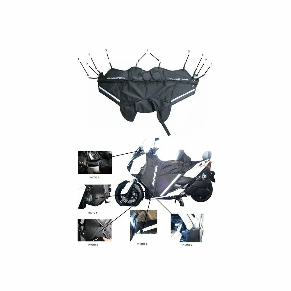 BAGSTER WINZIP tablier protection hiver été étanche YAMAHA 125 / 300 / 400 XMAX / 2017 2022 - XTB070