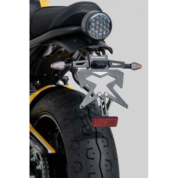 ermax yamaha XSR 700 2016 2021 support de plaque ALU noir SUP09 EVO + platine de fixation