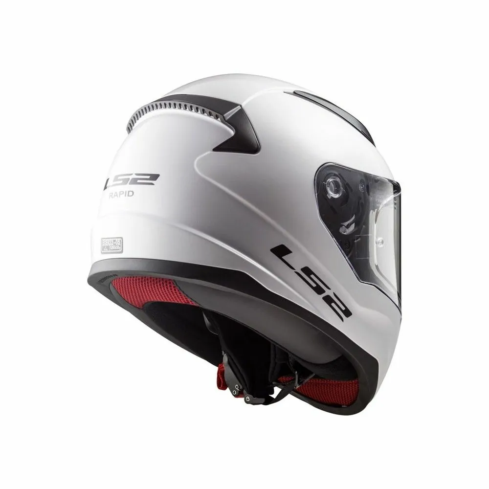 LS2 casque moto intégral FF353 RAPID SOLID blanc brillant