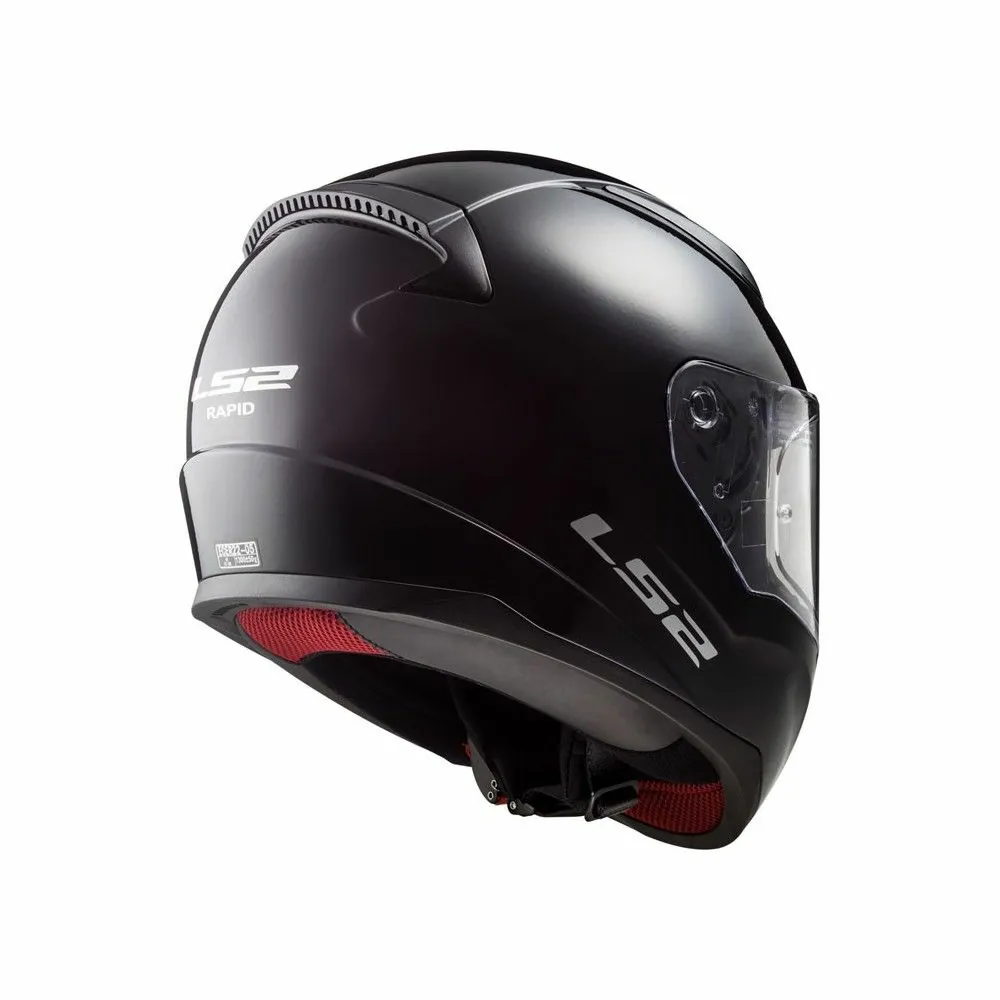 LS2 casque moto intégral FF353 RAPID SOLID noir brillant