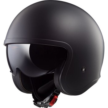 jet helmet LS2 SPITFIRE SOLID OF599 matt black motorcycle scooter
