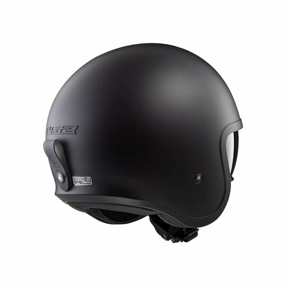 casque jet SPITFIRE SOLID OF599 LS2 moto scooter noir mat