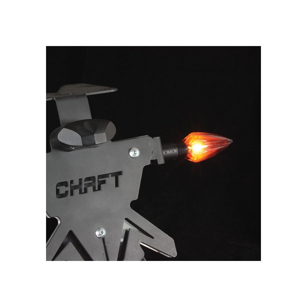 CHAFT paire de clignotants moto universels THUNDER à ampoule HOMOLOGUE CE