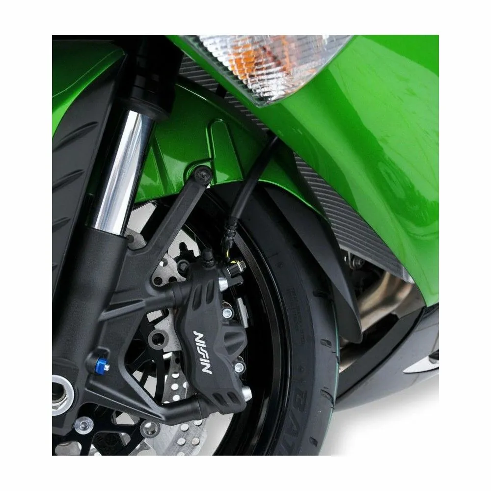 ermax kawasaki ZZR 1400 2006 to 2020 extension of FRONT mudguard black