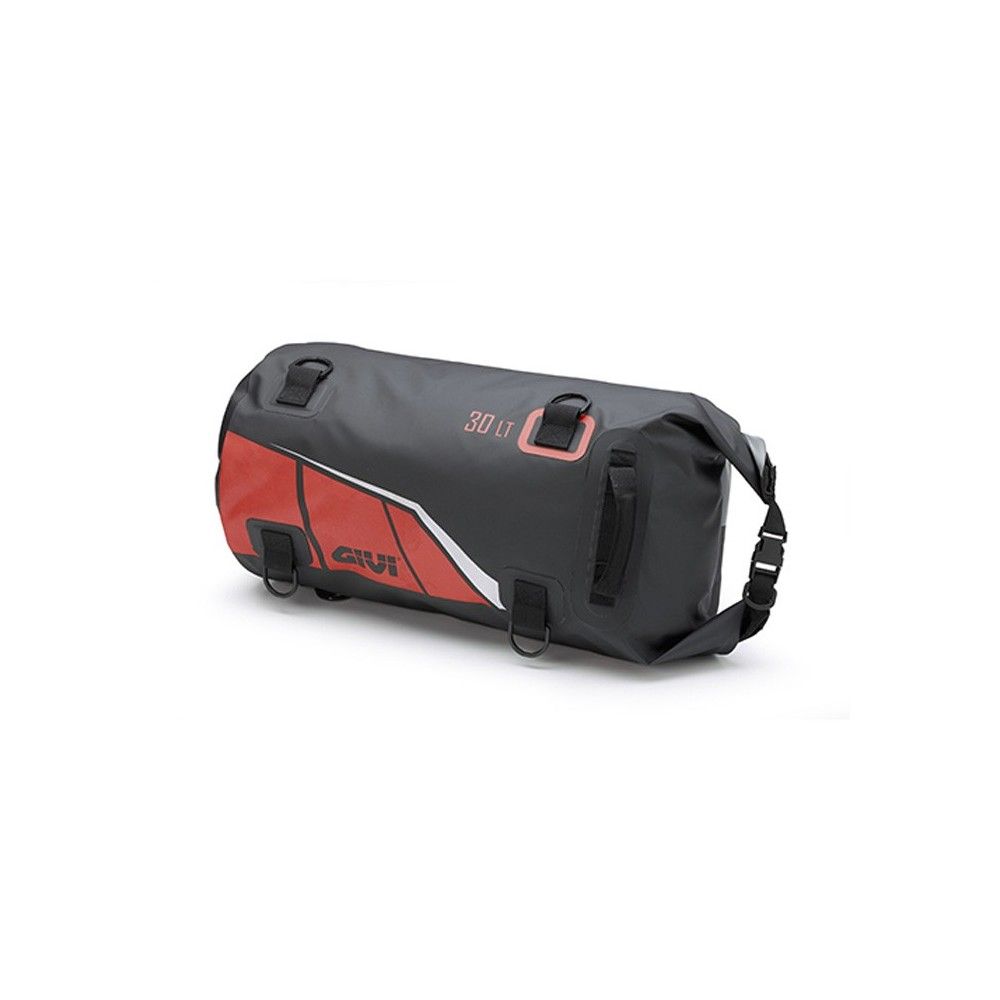 GIVI sac de selle rouleau moto scooter EA114BR étanche noir-rouge 30L