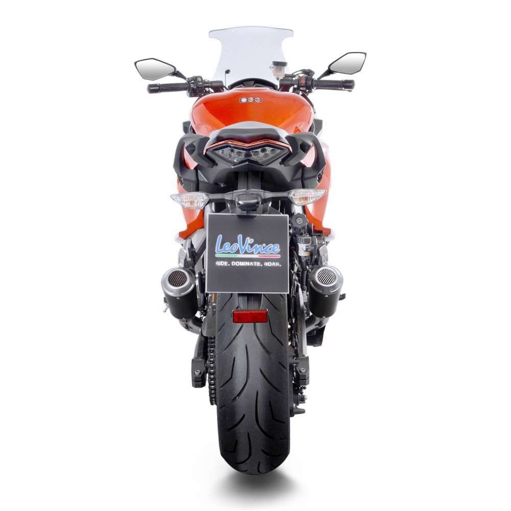 LEOVINCE Kawasaki Z1000 SX / Z1000 / 2011 2020 LV-10 BLACK EURO 4 double silencers 15209B