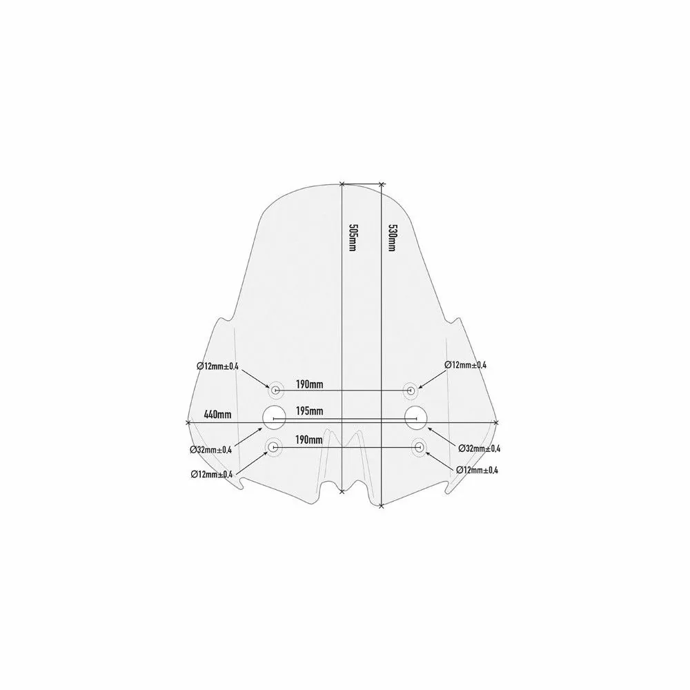 GIVI Kawasaki 650 VERSYS 2015 2017 HP windscreen D4114ST - 53cm high