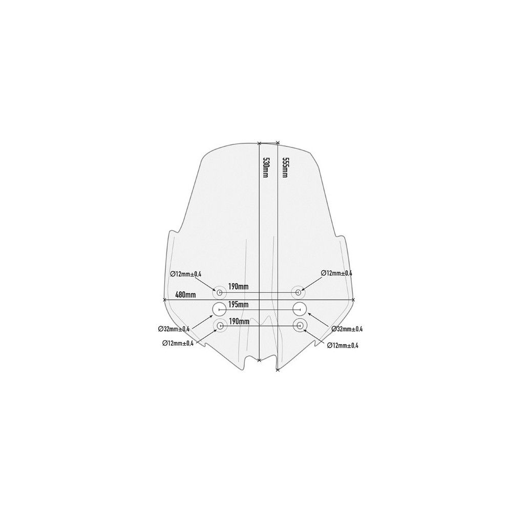 GIVI Kawasaki 1000 VERSYS 2017 2018 HP windscreen D4120ST - 53cm high