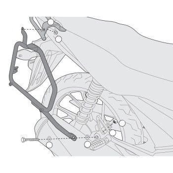 GIVI PL1142 support for luggage side case GIVI MONOKEY honda CB 125 F 2015 2020 