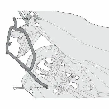 GIVI PL1119 support tubulaire pour valise latérale GIVI MONOKEY honda CB500 F 2013 2020 porte bagage