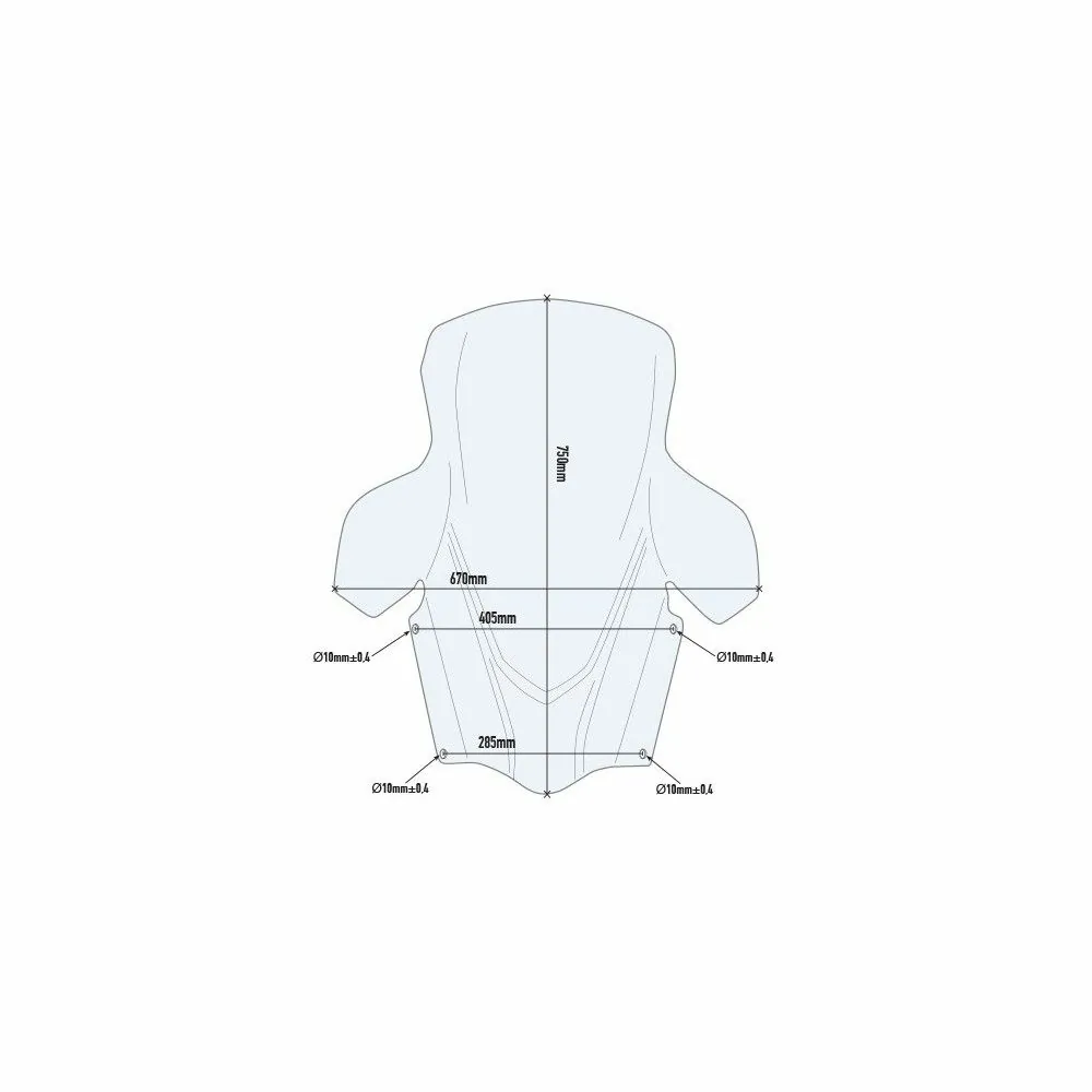 GIVI Suzuki 400 BURGMAN 2017 to 2019 HP windscreen D3115ST - 75cm high
