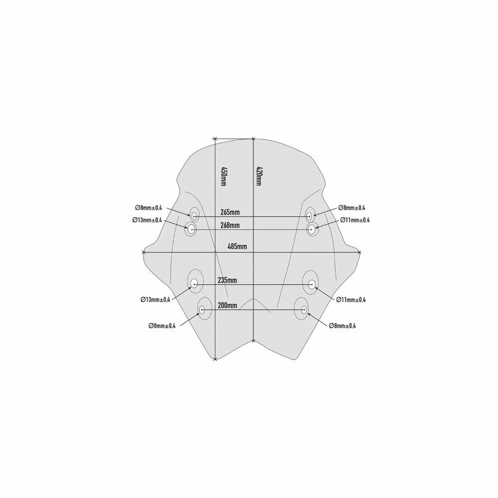 GIVI Kymco AK 550 2017 2019 SPORT windscreen D6110S - 42cm high