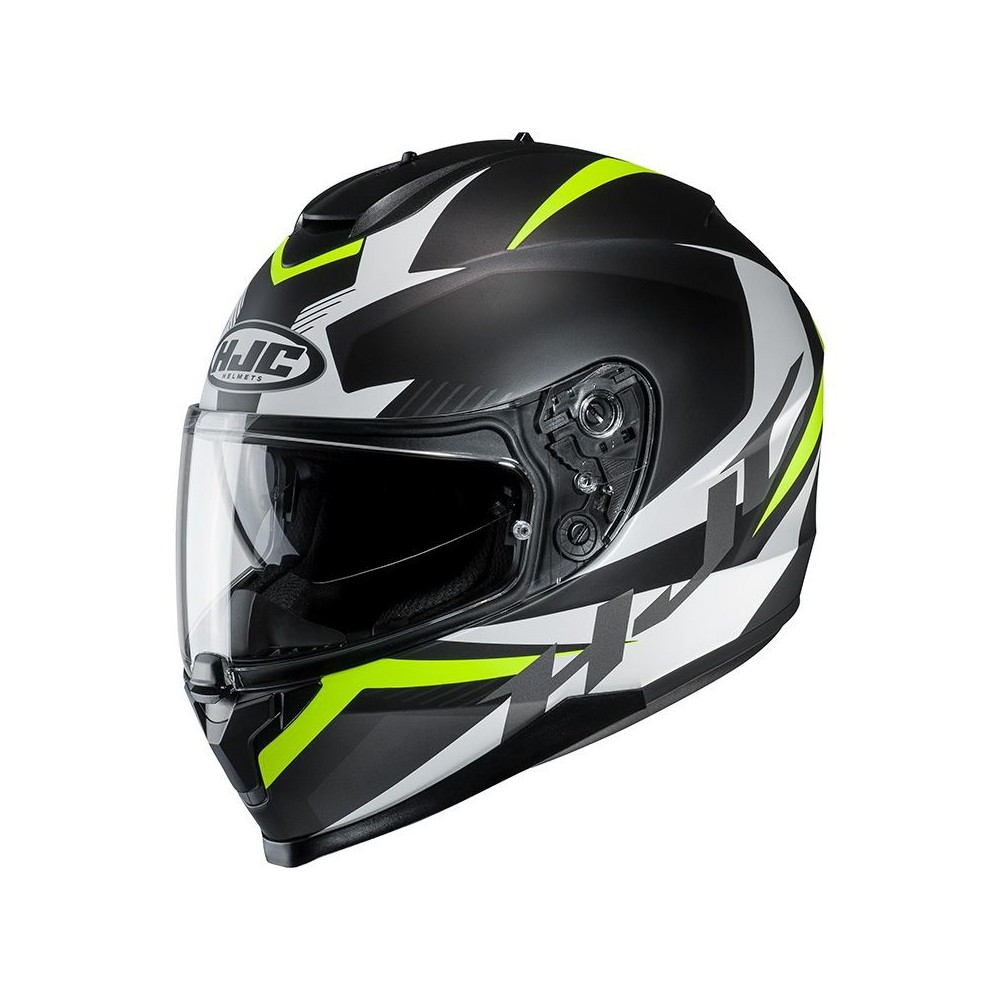 HJC road full-face helmet C70 TROKY MC-4HSF motorcycle scooter matt black white fluo