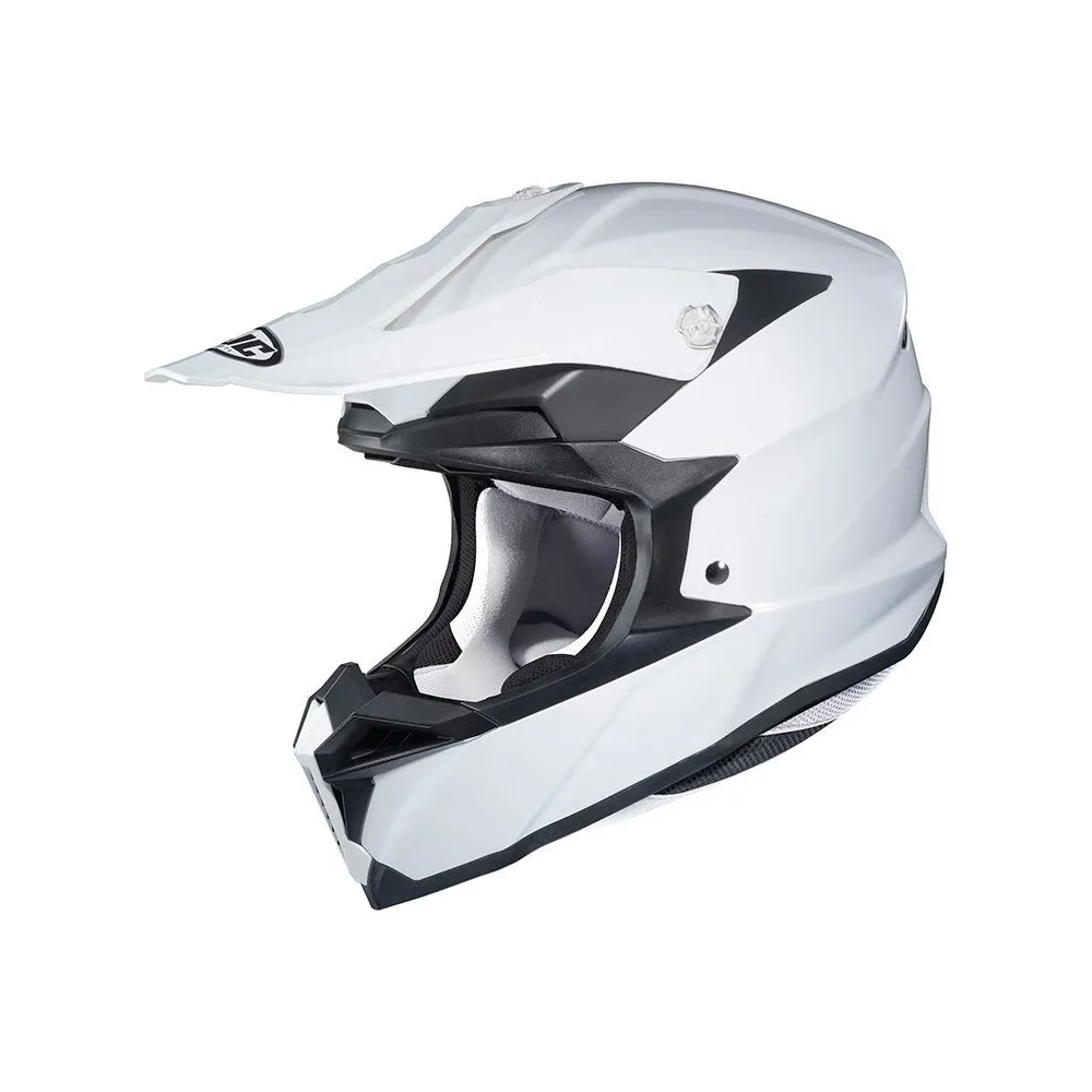 HJC casque moto cross enduro quad i50 blanc métal