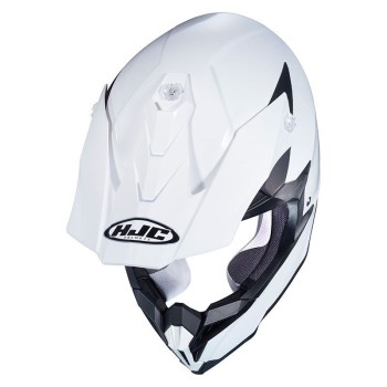 HJC casque moto cross enduro quad i50 blanc métal