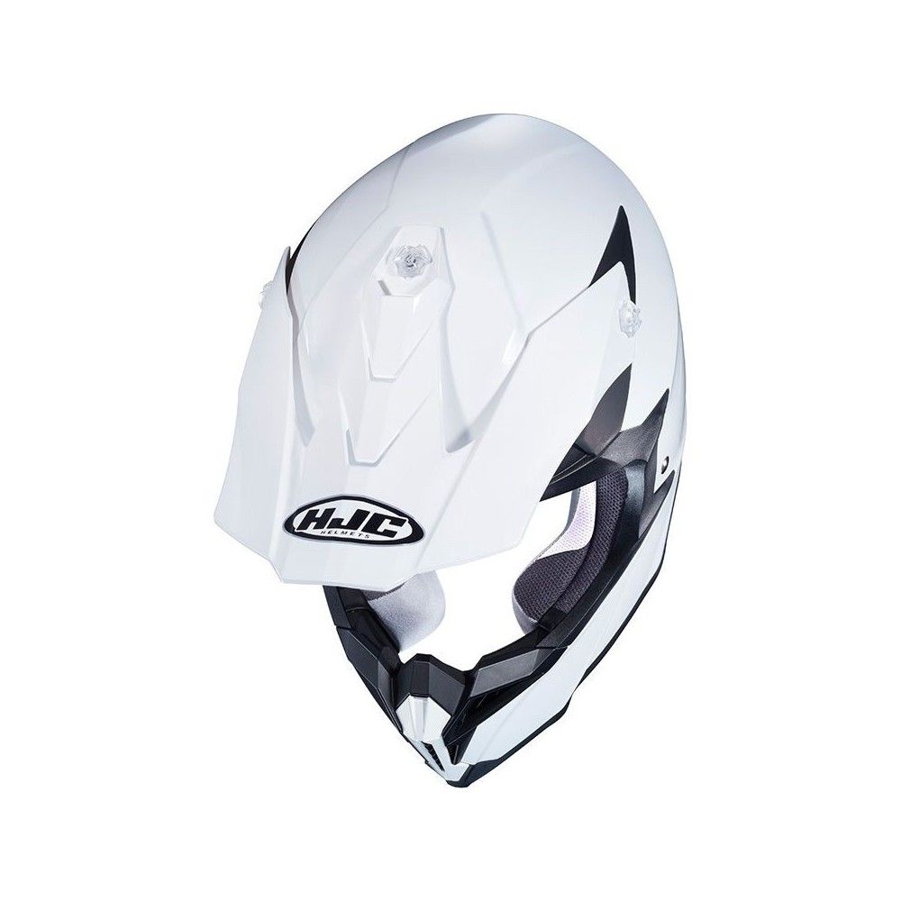 HJC casque moto cross enduro quad i50 blanc métal