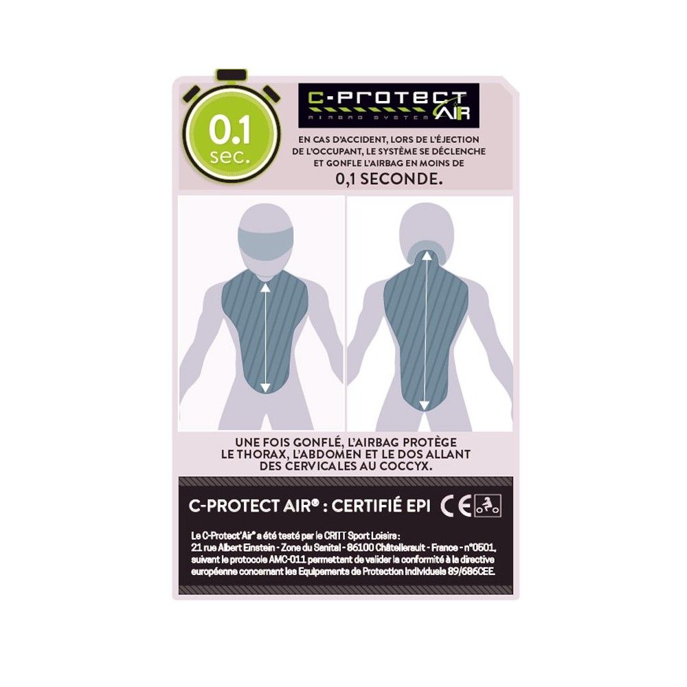 BERING C-PROTECT AIR airbag jacket motorcycle scooter woman black