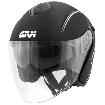 GIVI casque jet moto scooter FIBRE 20.9 GLIESE noir mat