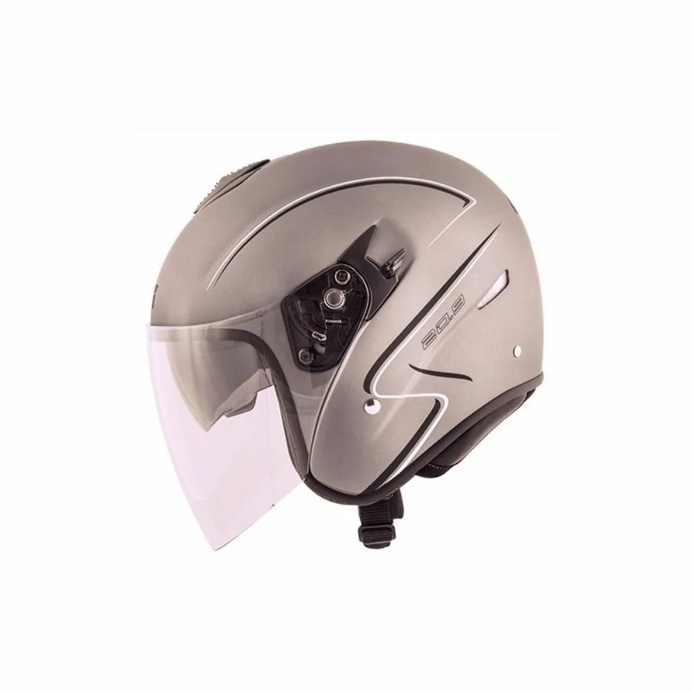 GIVI casque jet moto scooter FIBRE 20.9 GLIESE titane mat