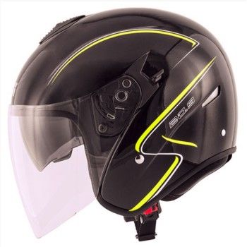 GIVI casque jet moto scooter FIBRE 20.9 GLIESE noir brillant