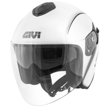 GIVI jet helmet moto scooter FIBER 20.9 GLIESE gloss white