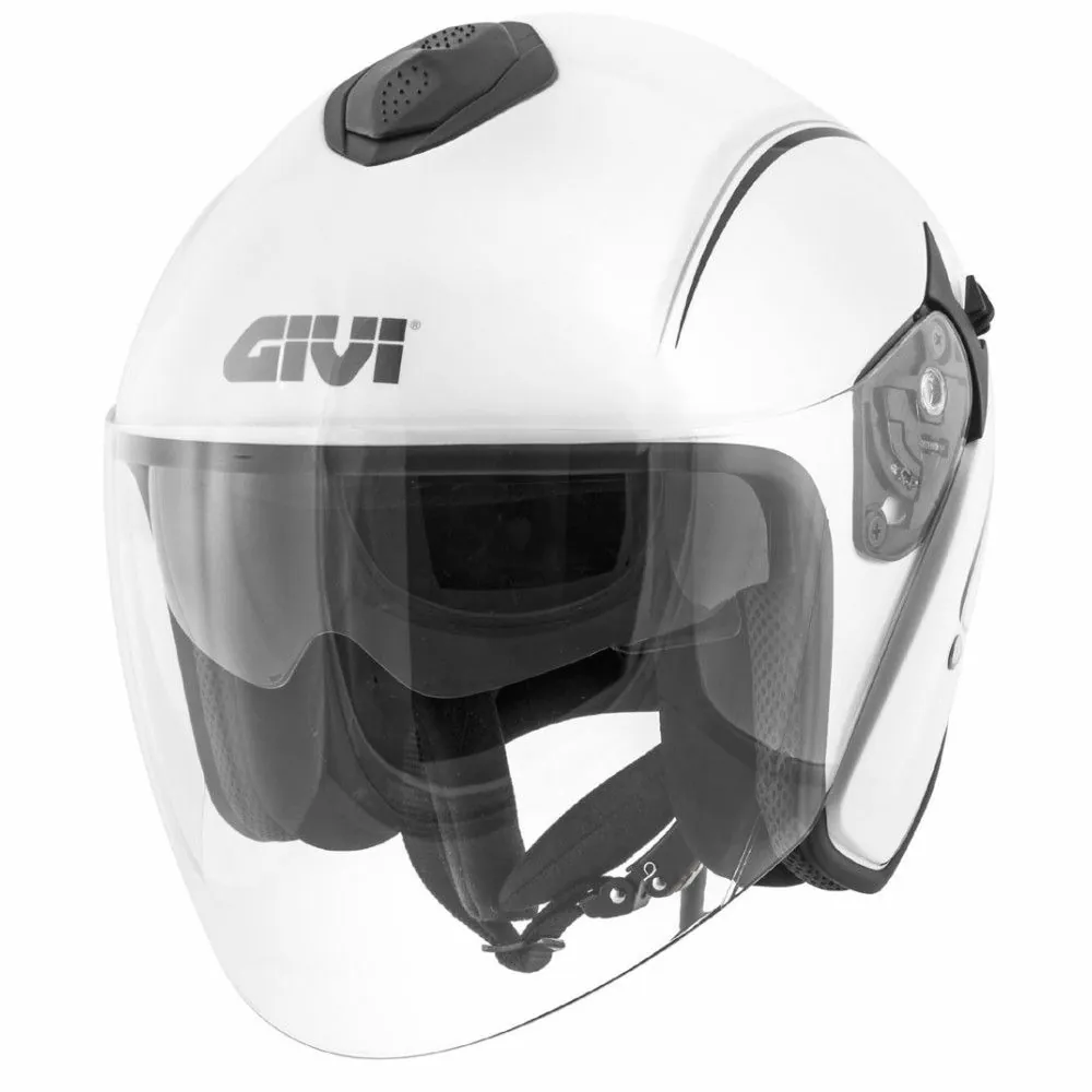 GIVI casque jet moto scooter FIBRE 20.9 GLIESE blanc brillant