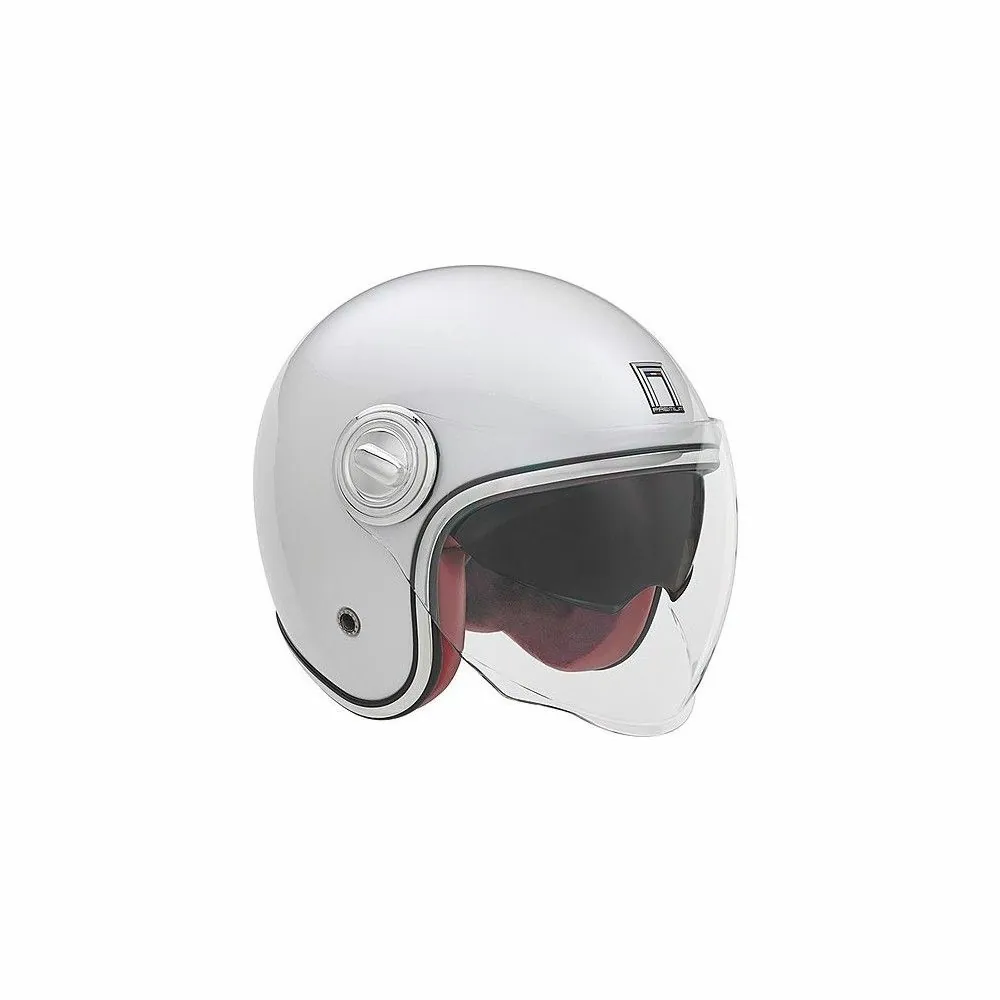 NOX casque jet vintage moto scooter HERITAGE blanc brillant