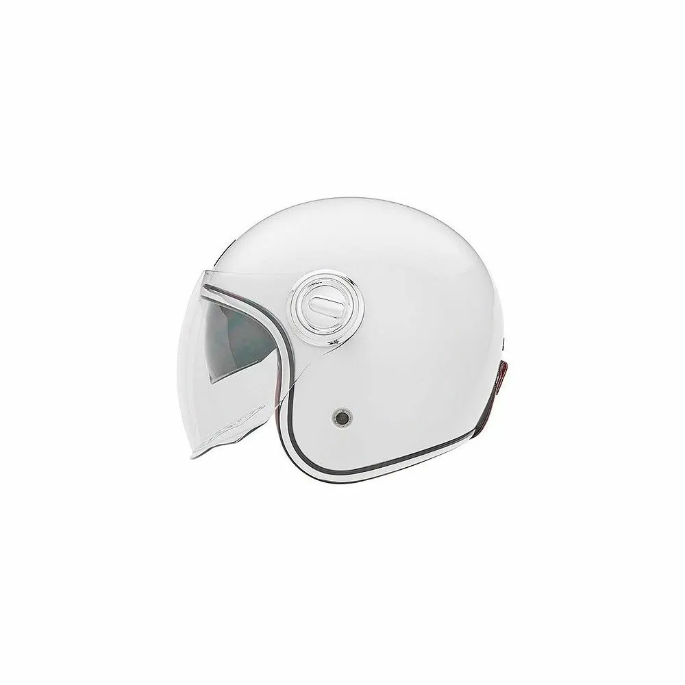 NOX casque jet vintage moto scooter HERITAGE blanc brillant