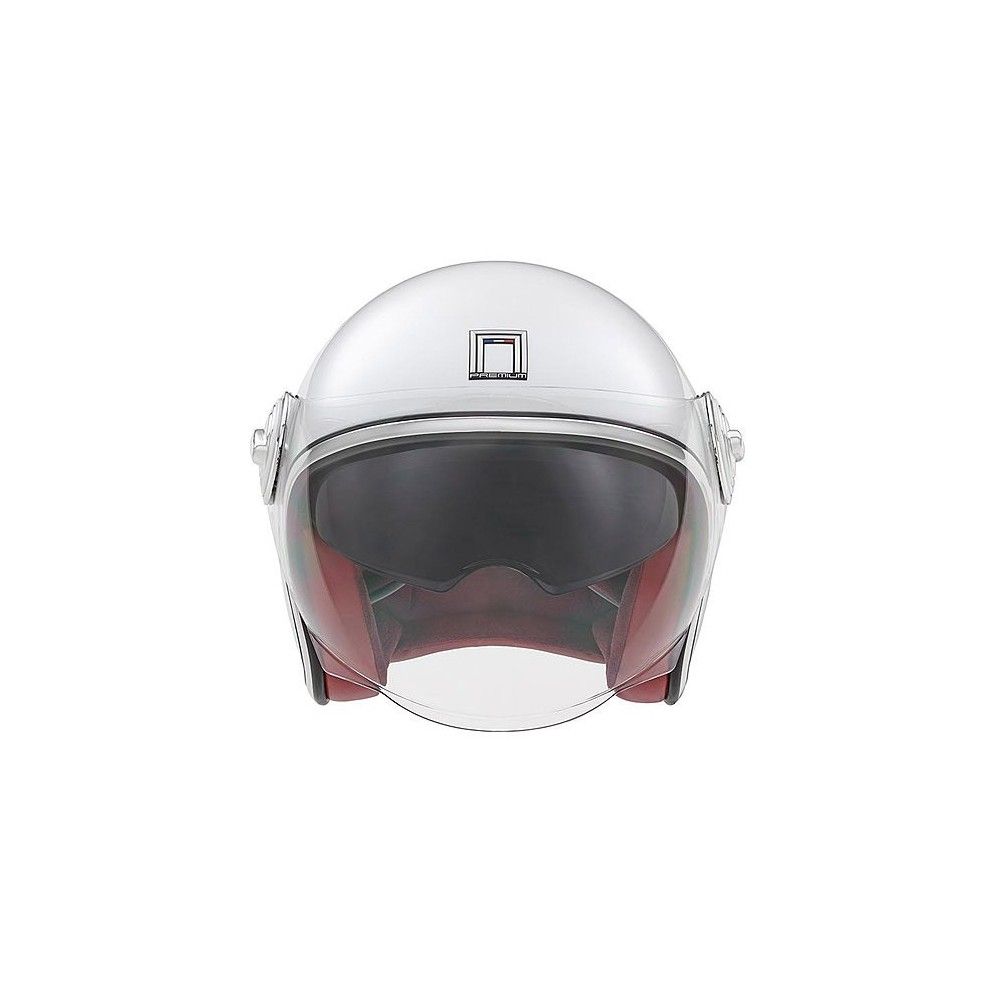 NOX casque jet vintage moto scooter HERITAGE blanc brillant