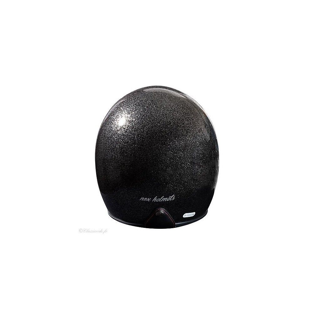 NOX vintage jet helmet moto scooter N242 GLITTER glitter black