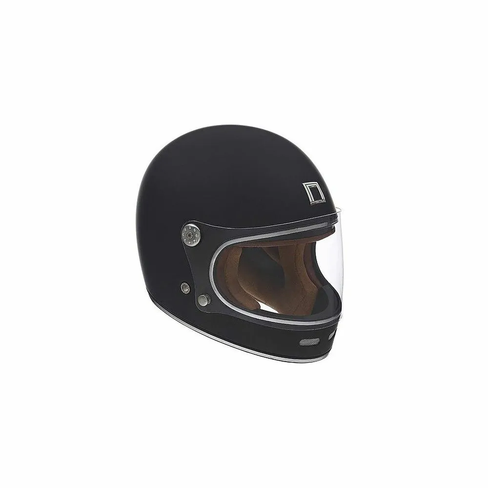 NOX casque intégral vintage FIBRE moto scooter REVENGE noir mat