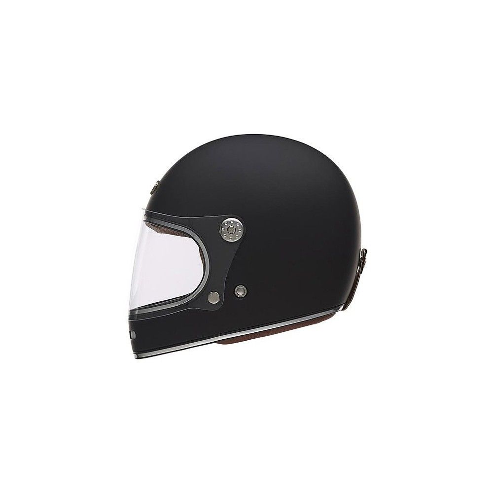 NOX casque intégral vintage FIBRE moto scooter REVENGE noir mat