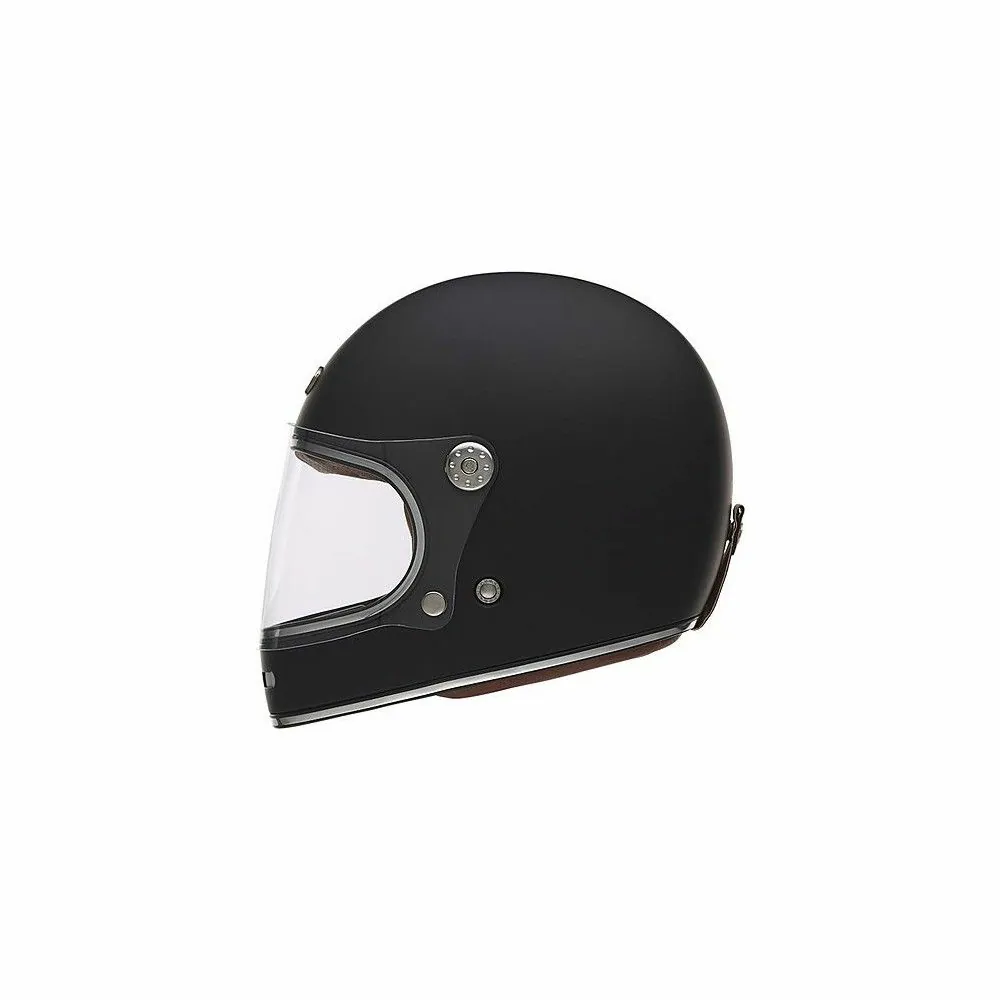 NOX casque intégral vintage FIBRE moto scooter REVENGE noir mat