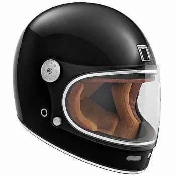 NOX motorcycle scooter vintage FIBER integral helmet REVENGE gloss black