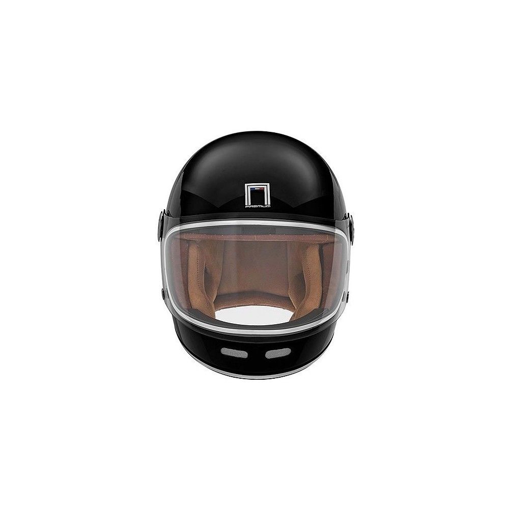 NOX motorcycle scooter vintage FIBER integral helmet REVENGE gloss black