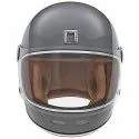 NOX casque intégral vintage FIBRE moto scooter REVENGE gris brillant