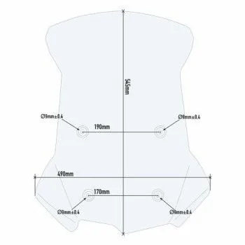 GIVI bmw F750 GS 2018 2020 bulle HP haute protection D5127ST - hauteur 54.50cm