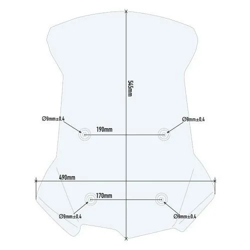 GIVI bmw F750 GS 2018 2020 HP windscreen D5127ST - 54.50cm high