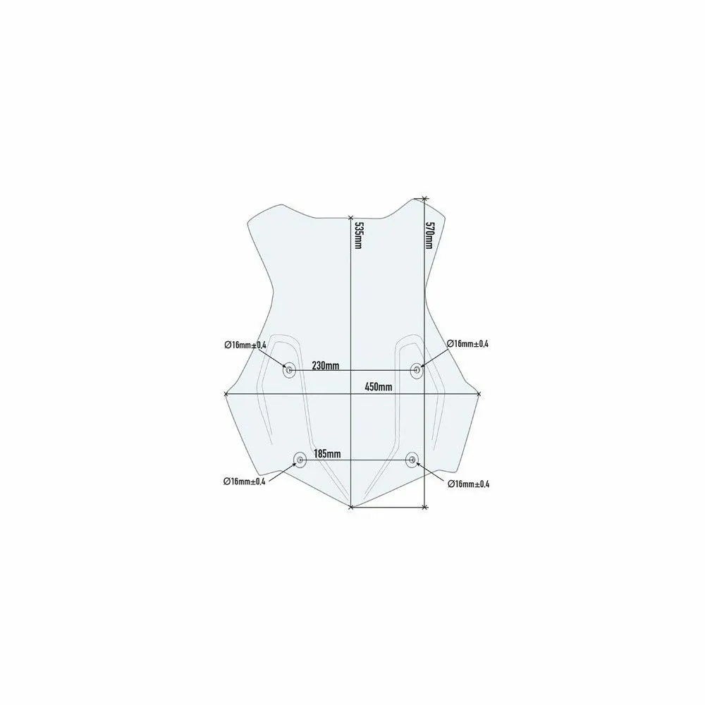 GIVI bmw R1250 GS & ADVENTURE 2019 HP windscreen 5124DT - 53.50cm high