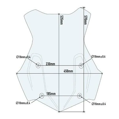 GIVI bmw R1250 GS & ADVENTURE 2019 HP windscreen 5124DT - 53.50cm high