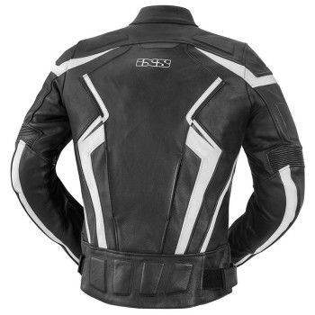 IXS motorcycle HYPE all seasons man sport leather jacket black-white PROMO