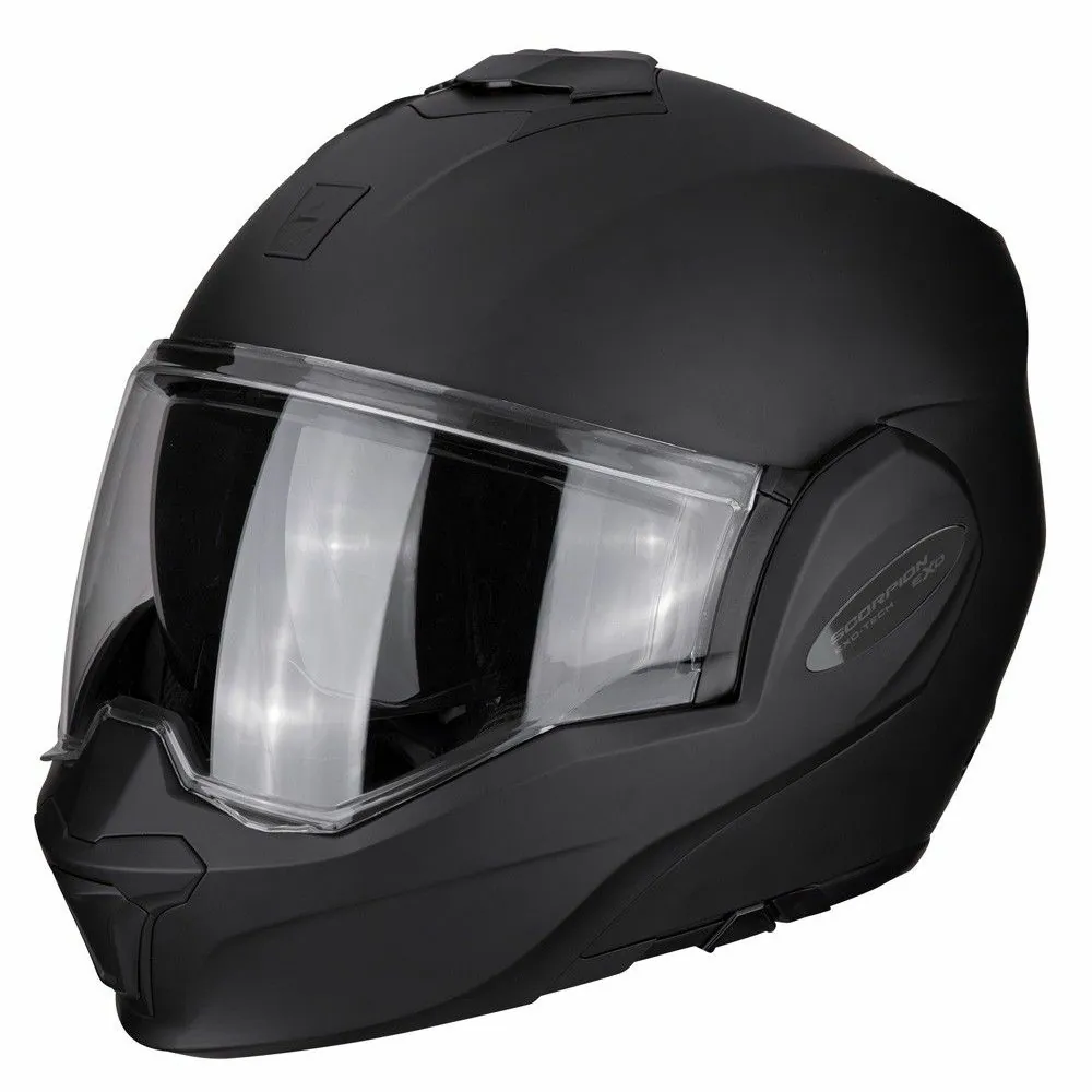 SCORPION casque intégral modulable EXO-TECH EVO SOLID Noir mat