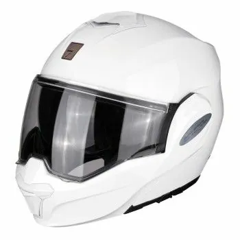 SCORPION casque intégral modulable EXO-TECH EVO SOLID Blanc métal