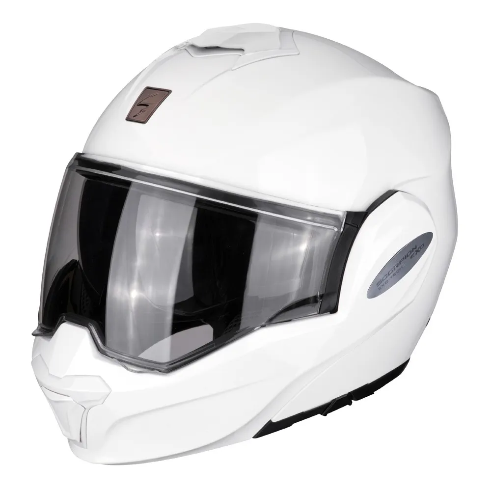 SCORPION EXO-TECH full-face modular helmet SOLID metal White